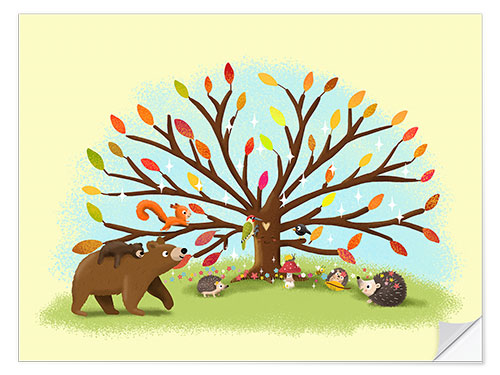 Självhäftande poster Magic tree