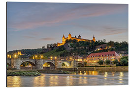 Alubild Würzburg am Abend