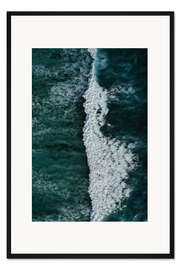 Gerahmter Kunstdruck Das strahlende Blau der Ozean Wellen