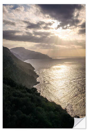 Wandsticker Sonnenuntergang in der Serra de Tramuntana auf Mallorca