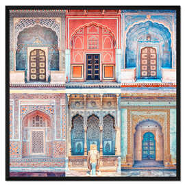 Gerahmter Kunstdruck Indische Architektur