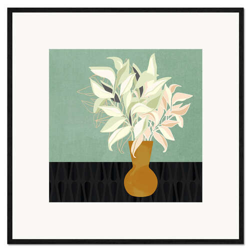 Kehystetty taidepainatus Abstract pastel plant