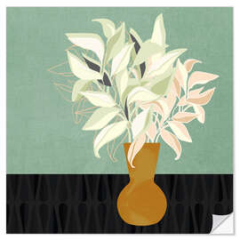 Wall sticker Abstract pastel plant