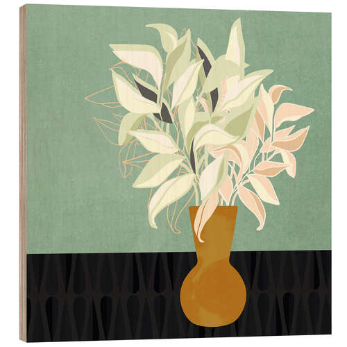 Stampa su legno Abstract pastel plant