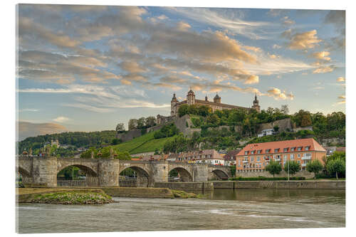 Akryylilasitaulu Evening mood in Würzburg