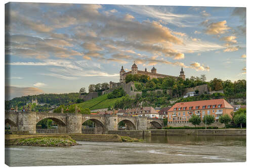 Canvas print Evening mood in Würzburg