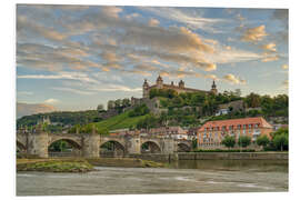 Foam board print Evening mood in Würzburg