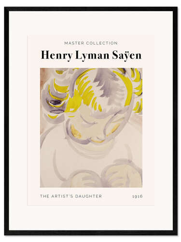 Impresión de arte enmarcada The Artist's Daughter, 1916