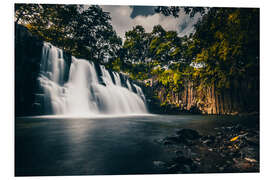 Foam board print Rochester Falls, waterfall in Mauritius