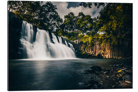 Tableau en plexi-alu Rochester Falls, waterfall in Mauritius