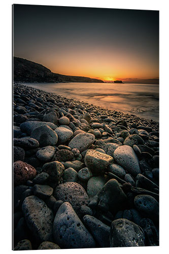 Gallery Print Steinstrand, Bucht mit Sonnenaufgang