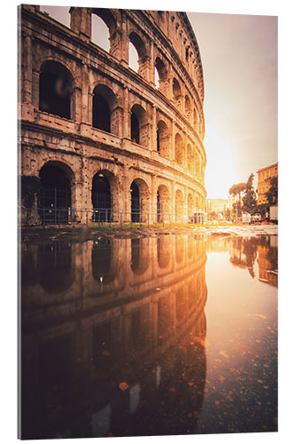 Tableau en verre acrylique Sunrise at the Colosseum