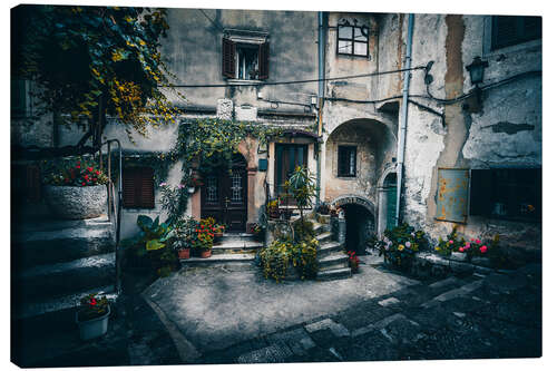 Canvas print Mošćenice, a mountain village in Croatia