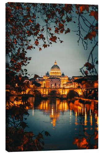 Canvas print Rome and the Tiber