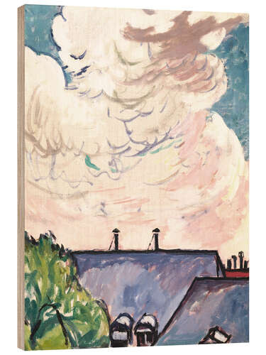 Hout print Clouds