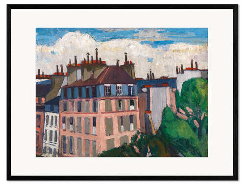 Impresión de arte enmarcada Rooftops, Paris