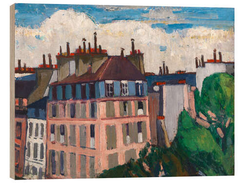 Wood print Rooftops, Paris