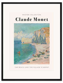 Gerahmter Kunstdruck The Beach and the Falaise D'Amont