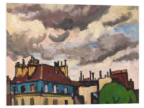 Tableau en PVC Rooftops and clouds