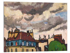 Tableau en plexi-alu Rooftops and clouds