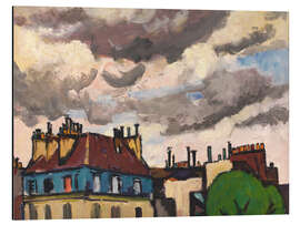 Magnettafel Dächer und Wolken