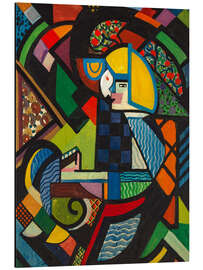 Magnettafel Tochter in einem Schaukelstuhl