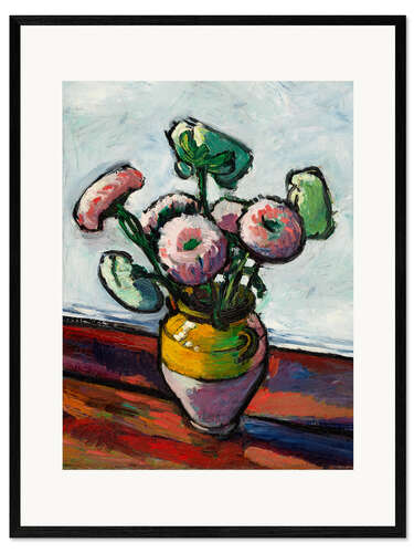 Framed art print Zinnias