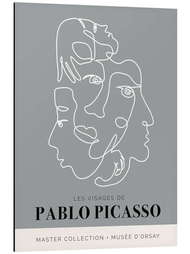 Quadro em alumínio Les Visages De Pablo Picasso