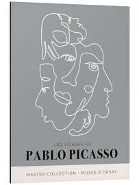 Aluminium print Les Visages De Pablo Picasso