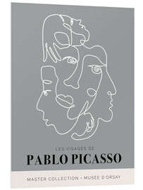 Hartschaumbild Les Visages De Pablo Picasso