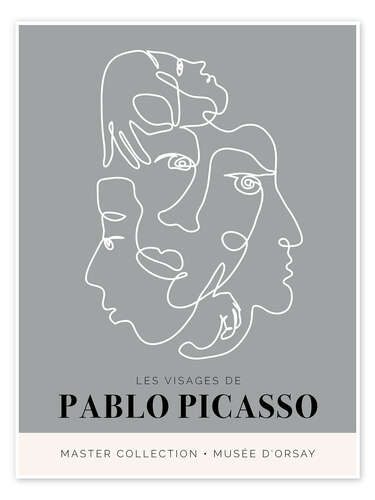 Poster Les Visages De Pablo Picasso