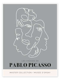 Wall print Les Visages De Pablo Picasso