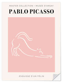 Wandsticker  Picasso - Esquisse d&#039;un félin