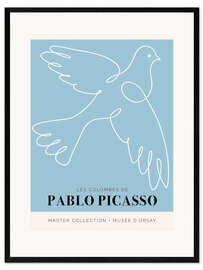 Innrammet kunsttrykk Pablo Picasso - Les colombes