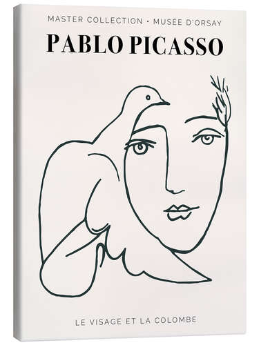 Canvas print Picasso - Le Visage et la colombe