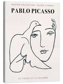 Tableau sur toile Picasso - Le Visage et la colombe