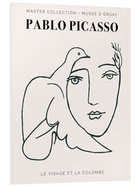 Hartschaumbild Picasso - Le Visage et la colombe