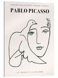 Tableau en plexi-alu  Picasso - Le Visage et la colombe