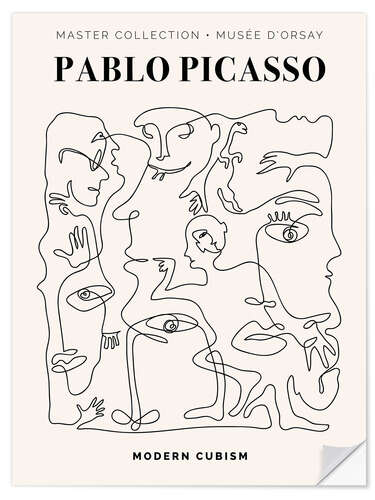 Sticker mural Picasso - Modern Cubism