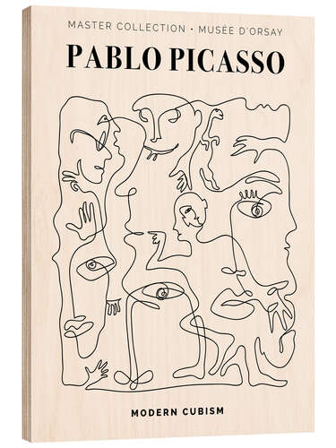 Hout print Picasso - Modern Cubism