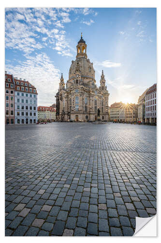 Vinilo para la pared Dresden Frauenkirche at sunrise