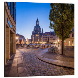 Aluminium print Frauenkirche on Neumarkt in Dresden