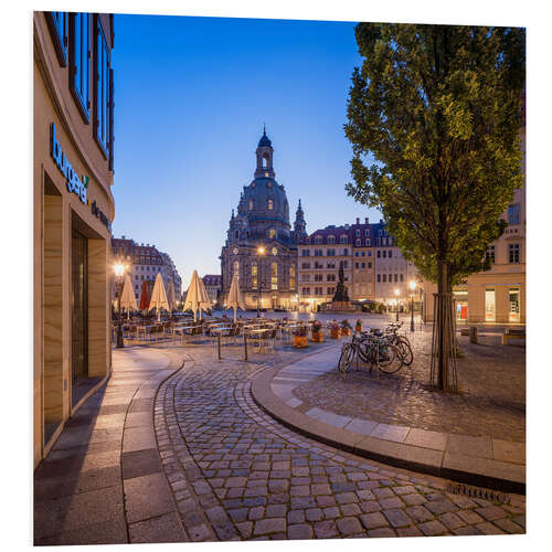 Foam board print Frauenkirche on Neumarkt in Dresden