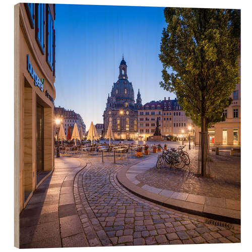 Holzbild Frauenkirche am Neumarkt in Dresden