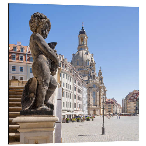 Tableau en aluminium Dresden Frauenkirche in the old town of Dresden