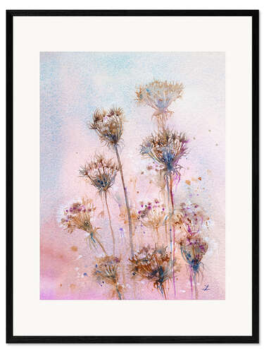 Inramat konsttryck Queen Anne's Lace
