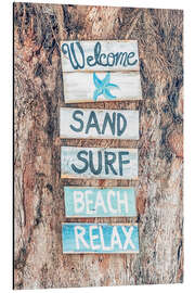 Tableau en aluminium Sand Surf Beach