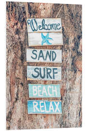 Foam board print Sand Surf Beach