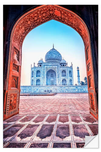 Muursticker Blue Taj Mahal