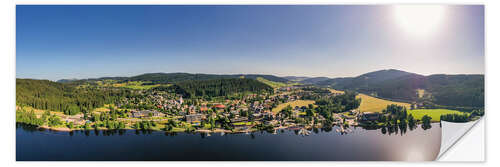 Wall sticker Titisee in the Black Forest from a bird's eye view